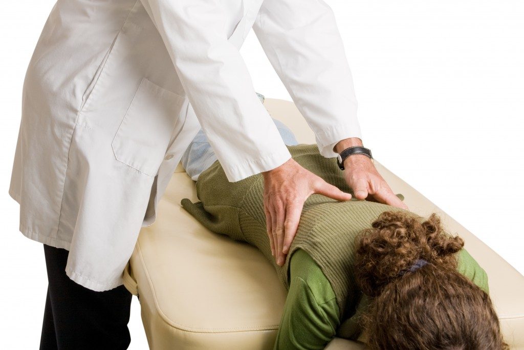 Chiropractic care on a woman