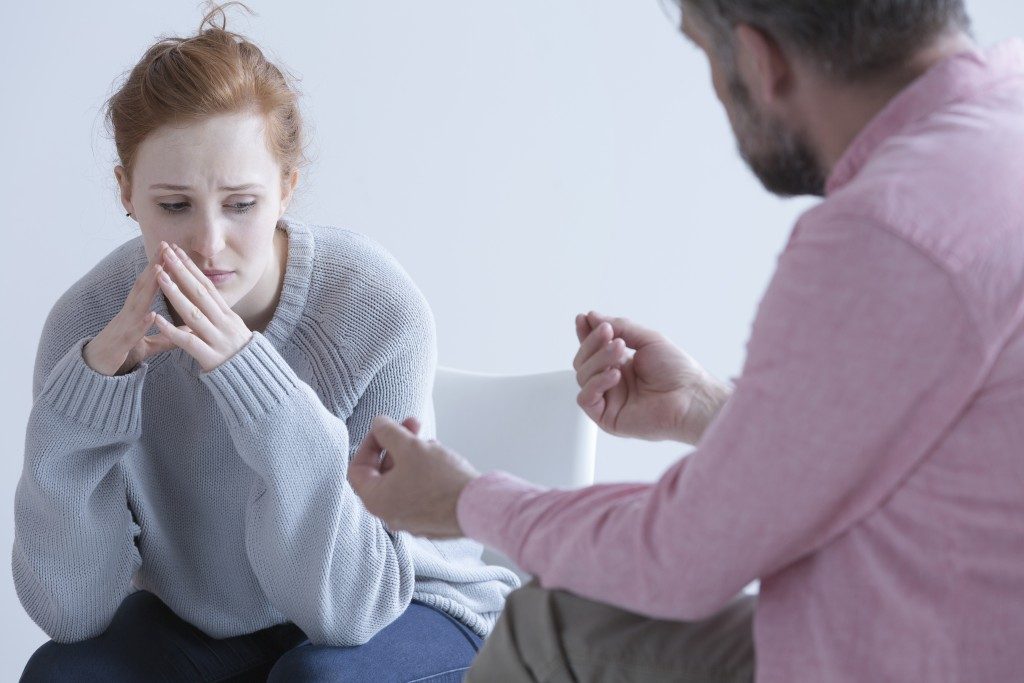 woman having a therapy session