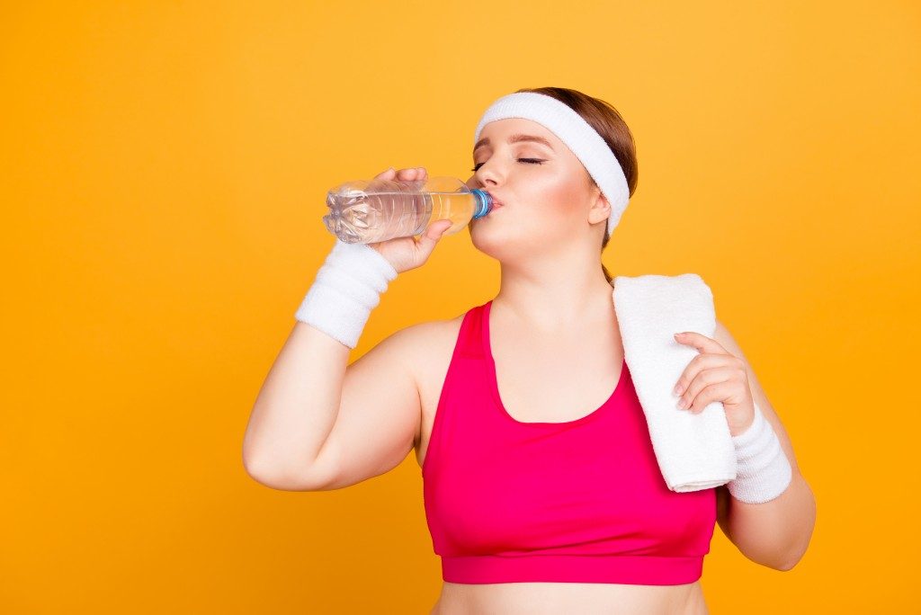drinking water after exercise