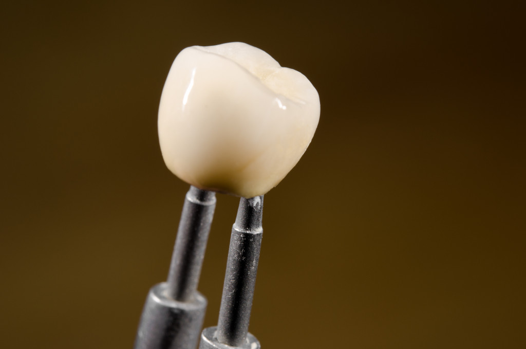 ceramic dental crown closeup photo